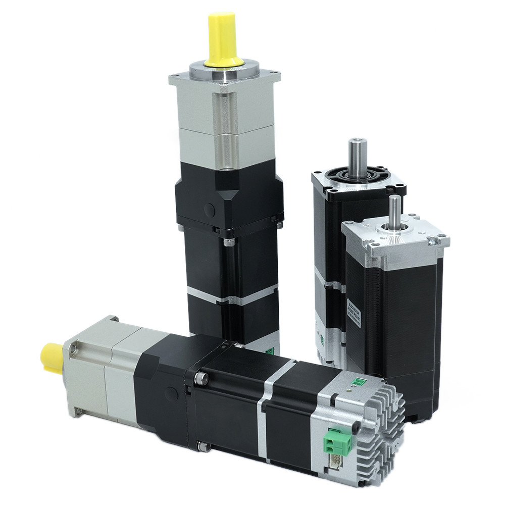 Jkongmotor 48VDC 1.27nm 400W RS485 Canopen DC geïntegreerde servomotor met bestuurder samen met rem of versnellingsbak
