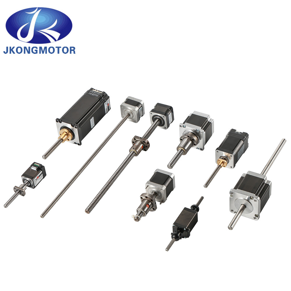 Jkongmotor Chinese fabriek Nema8 11 14 16 17 23 24 34 Lineaire stappenmotor met loodschroef voor 3D-printer Lineaire stappenmotor