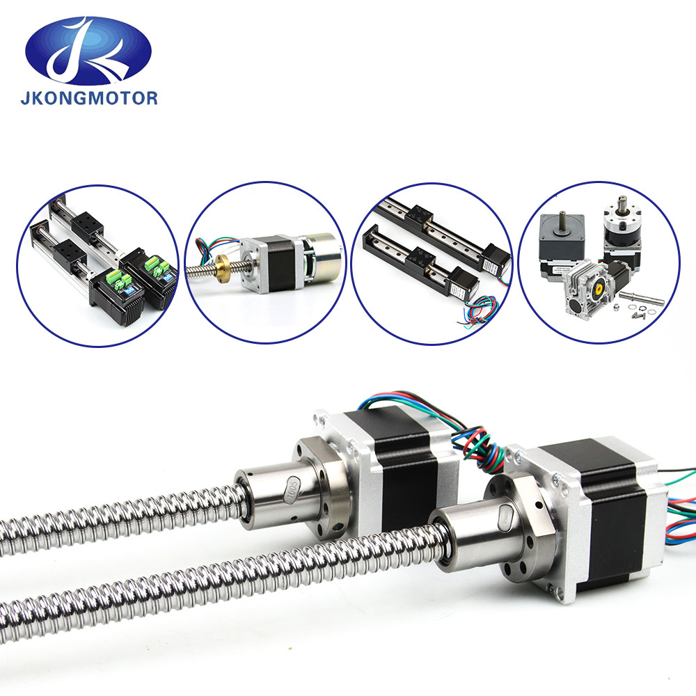 Jkongmotor Ball Screw Motor 2.8A 23HS10028-SFU1204 Schroef 300mm Nema23 Stapelmotor voor CNC Worm Linear Guide Ball Screw Motor